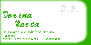 dorina marta business card